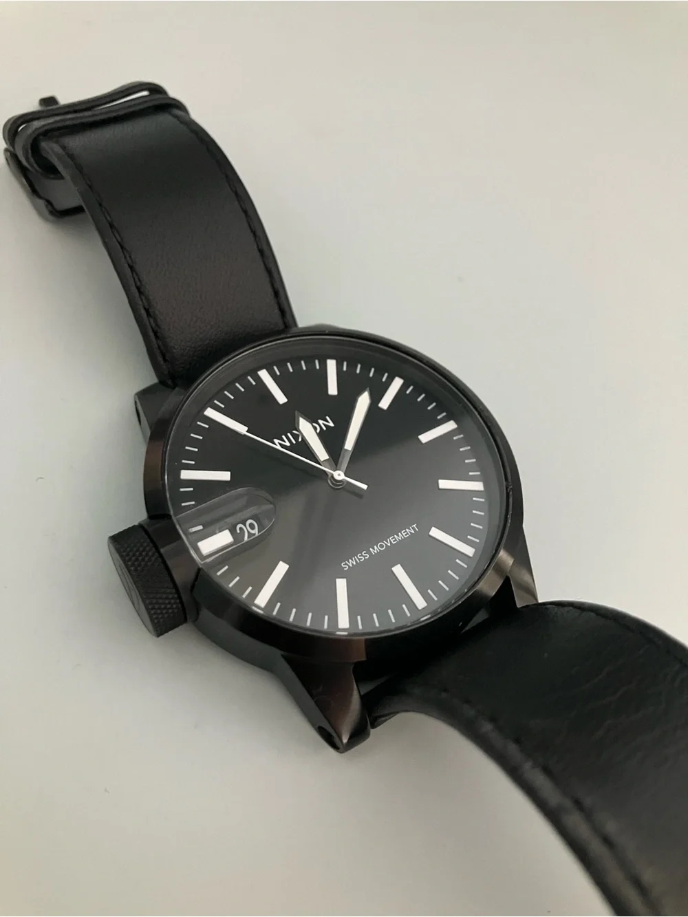 Nixon chronicle watch leather blank